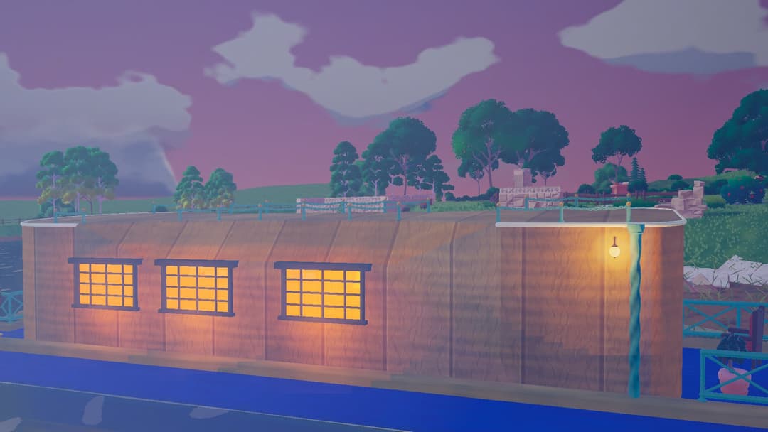 Lamps on at dusk